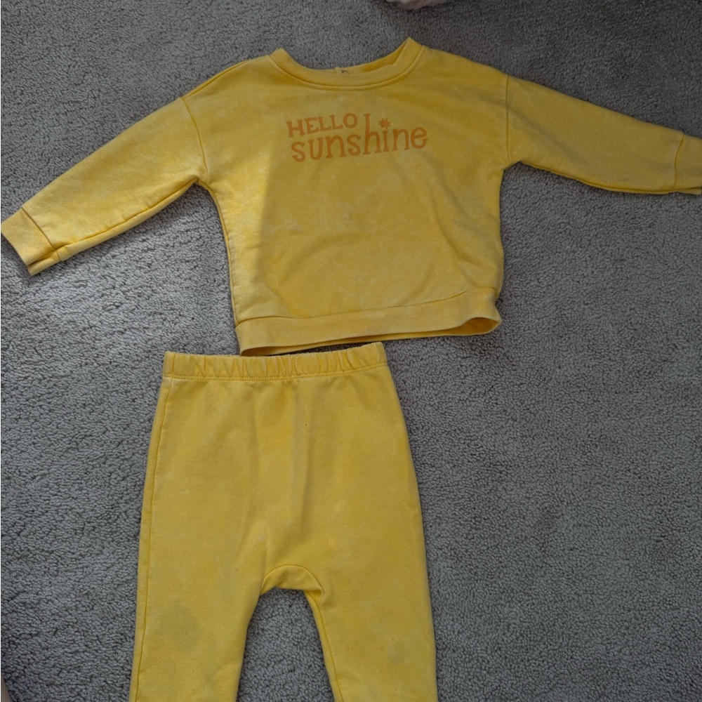 Hello Sunshine Yellow Kids Pajamas